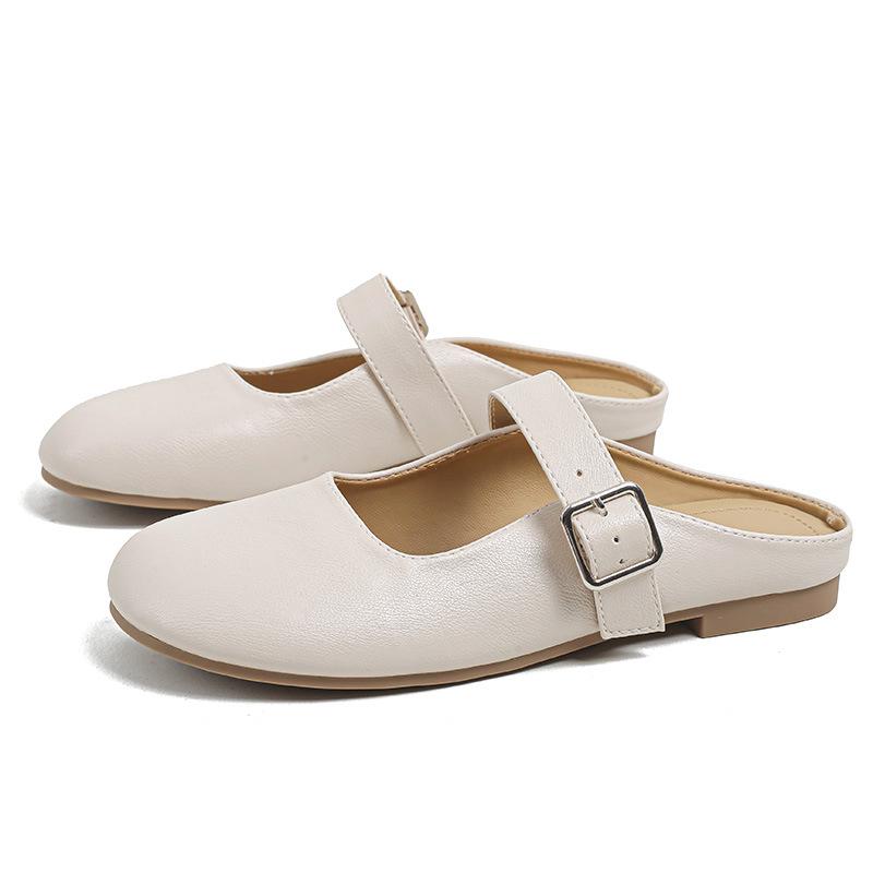 Весна и лето 2025 года новые полушлепанцы женские летние мягкая подошва удобные интернет-знаменитость ленивая сумка голова плоская подошва полушлепанцы большие