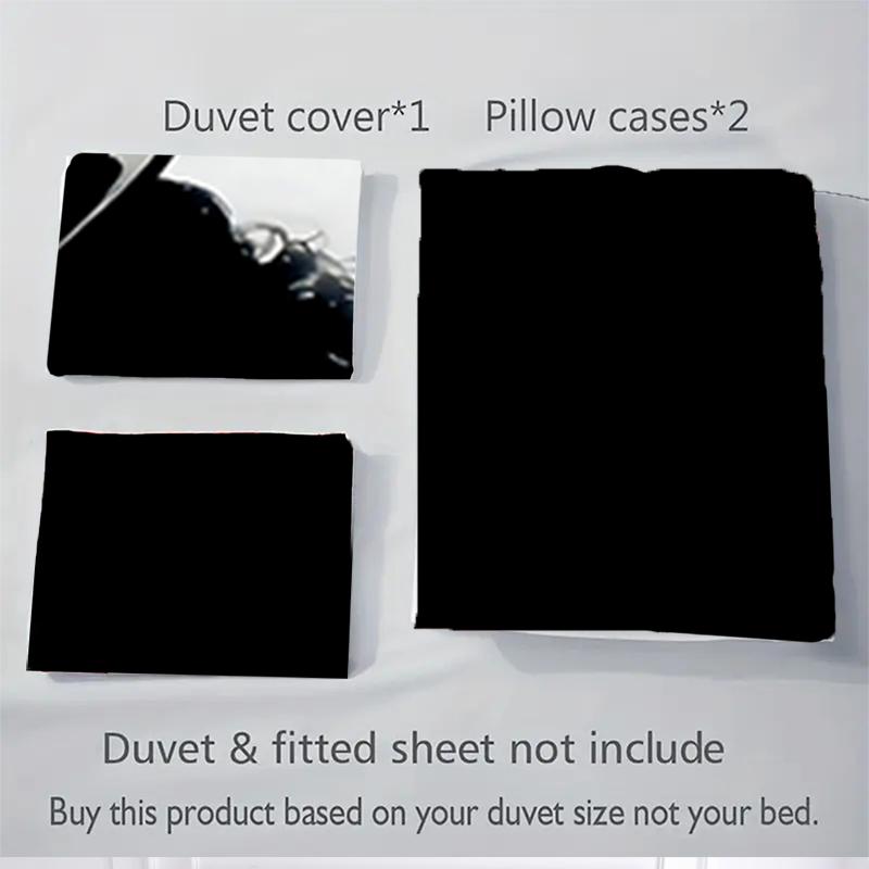3Pcs Silhouette Hat Bedding Sets For All Sizes New 3D Printed Bed Cover Comforter Duvet Cover Pillowcase Bedroom Decoration