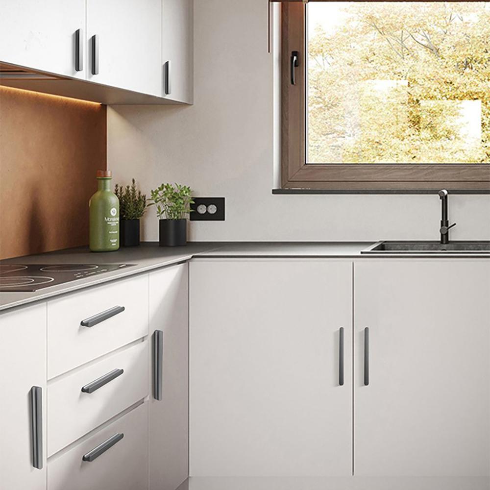 Bar Shape Modern Simple Wardrobe Decor Drawer Pulls Drawer Knobs Door Handles Furniture Hardware