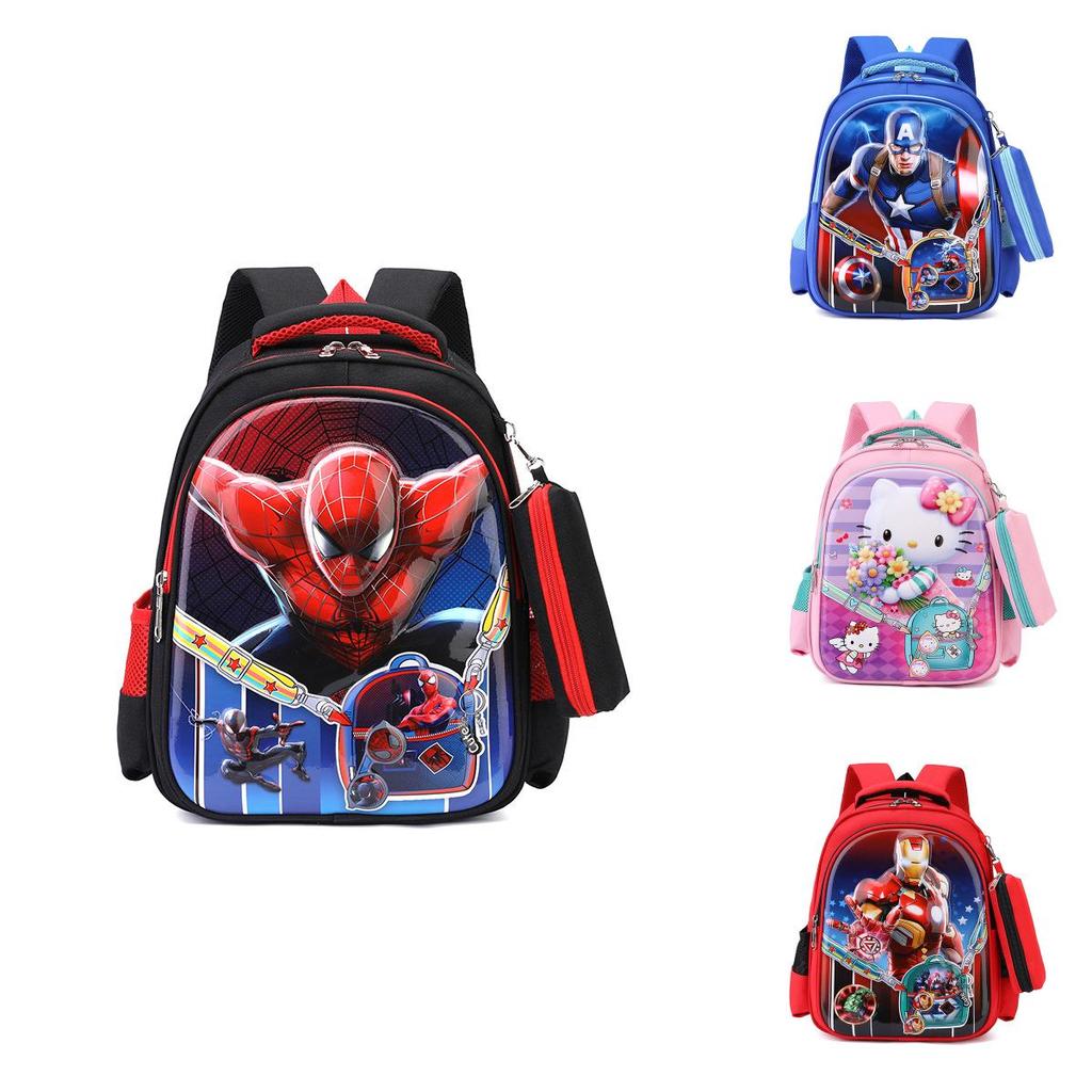 Kuromi Cartoon School Backpack With Oxford Fabric For Elementary School Kids