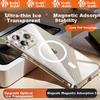 German Ice Crystal MagneticIPhone 14 Case, Transparent Full Lens Protection, Dustproof, Premium MagSafe Charging Compatible, Shockproof, All Hard,