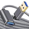 Портативный USB-удлинитель, штекер-розетка, прочный кабель для передачи данных