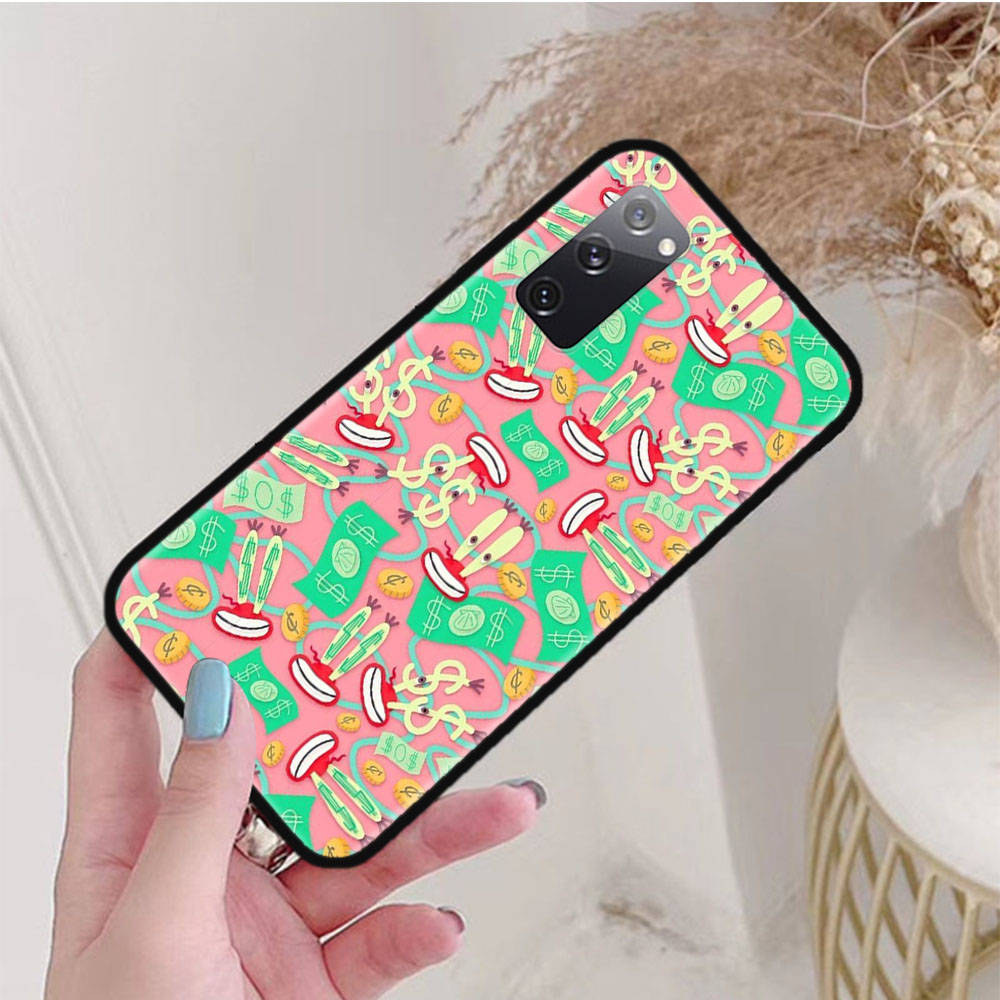 Черный чехол для Samsung Note 20 Lite S24 Ultra S23 A03 A05 A06 A11 A71 A15 A16 A13 A24 A25 A33 A52 A53 A50 M55 M35 Plus S-42 Губка Боб Друг