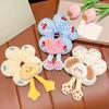 Cloth Animal Butt Hair Rope Cartoon Bun Rubber Bands Plaid Flower Hair Ring  Amusement Park