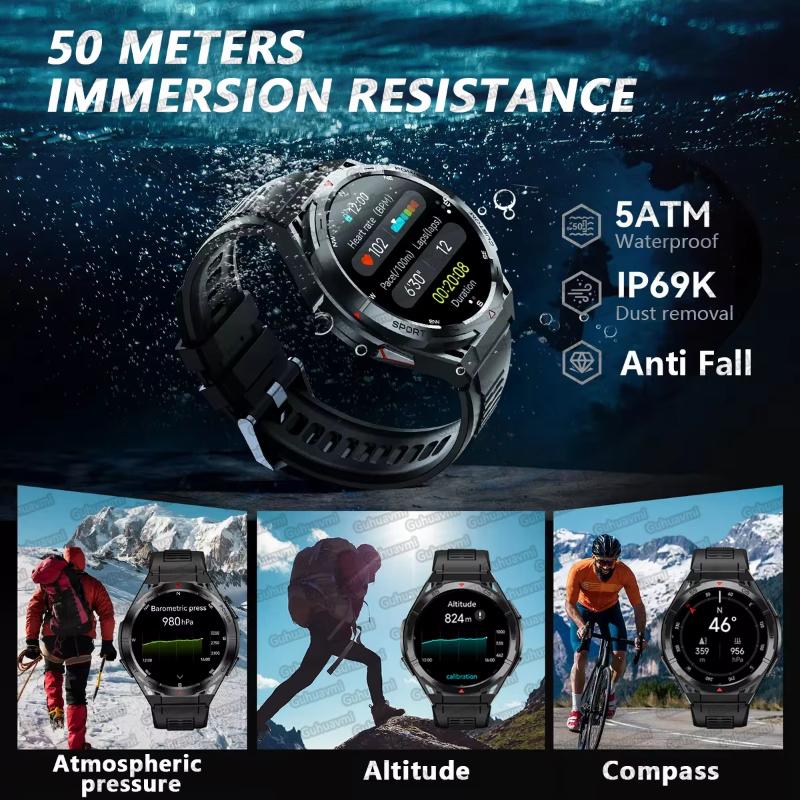 2025 Новые Оригинальные GPS Смарт-часы Ультра 466*466 HD AMOLED Дисплей Спорт Компас BT Звонок IP69 Водонепроницаемый Смарт-браслет Для HUAWEI