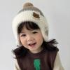 Wool Ear Protection Hat Soft Children Beanies Baby Wear Woolen Knitted Hats  Infant