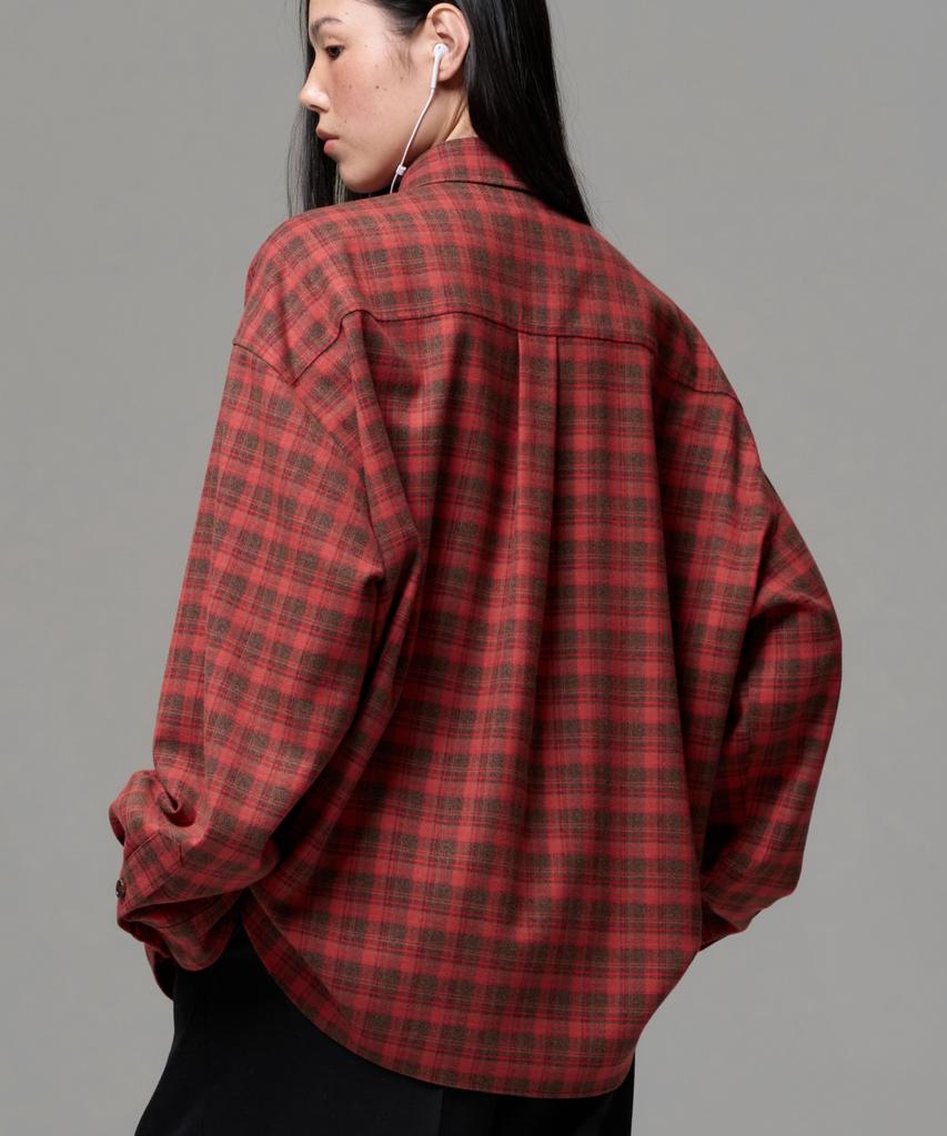 ERA Unisex Vintage Check Shirt - Red