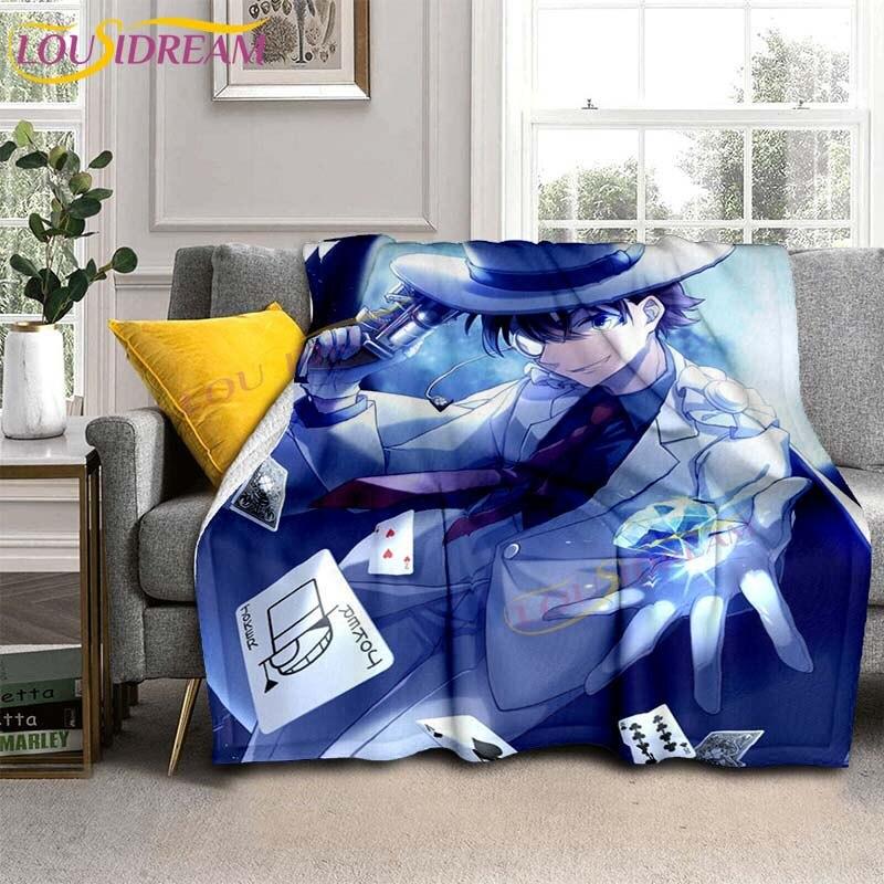 Detective and Thief Conan Blankets Classic Anime Flannel Blankets Sofa Throw Blanket Children Adult Gift Travel Camping Blankets