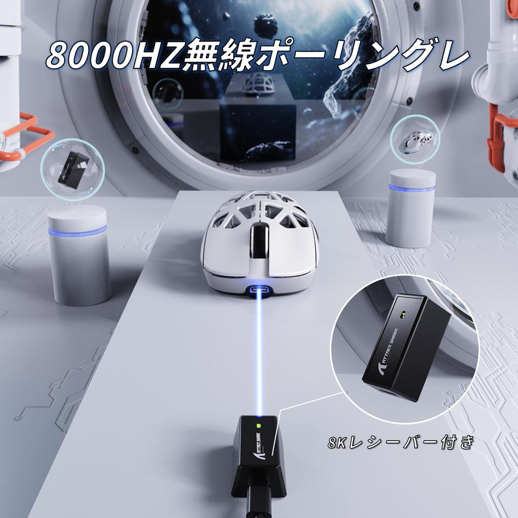 SHARK R2 Magnesium Alloy Mouse Gaming Mouse 8k Mouse PixArt PAW3950 Optical Sensor 47g Ultra Light 3 Mode Connection Wired Double Channel 42000DPI 50G