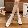 Japanese Jk Mary Jane Lace Hollow Lace Bowknot Pile Socks