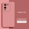 Angel Eyes Square Liquid Silicone Back Cover для VIVO V25 Pro 5G Global Phone Case VIVOV25Pro VIVOV25 V25Pro Soft Shield Armor