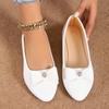 New Summer Pointed Toe Comfortable Casual Flat Shoes Elegant Shallow Mouth Lightweight Breathable Bow Women's ShoesNO:w801