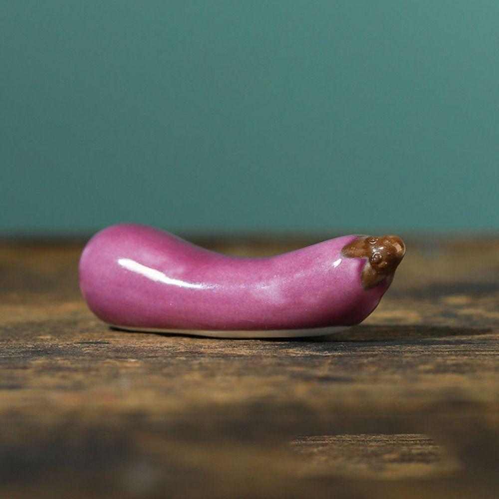 Multifunctional Mini Vegetables Animal Ceramic Desk Decoration Pen Rack Brush Pen Storage Rack Pen Pillow Rack Chopstick Holder