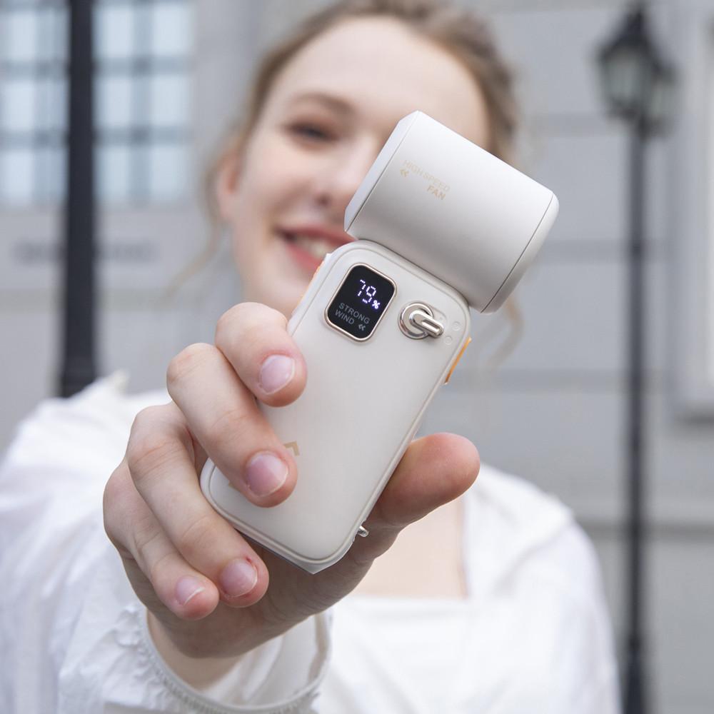 Xiaomi 2026 Новый 3600 мАч Цифровой дисплей Высокоскоростной Мини-электровентилятор Маленькая Пушка Ветра Портативный Ручной Маленький Вентилятор Шторм Турбовентилятор