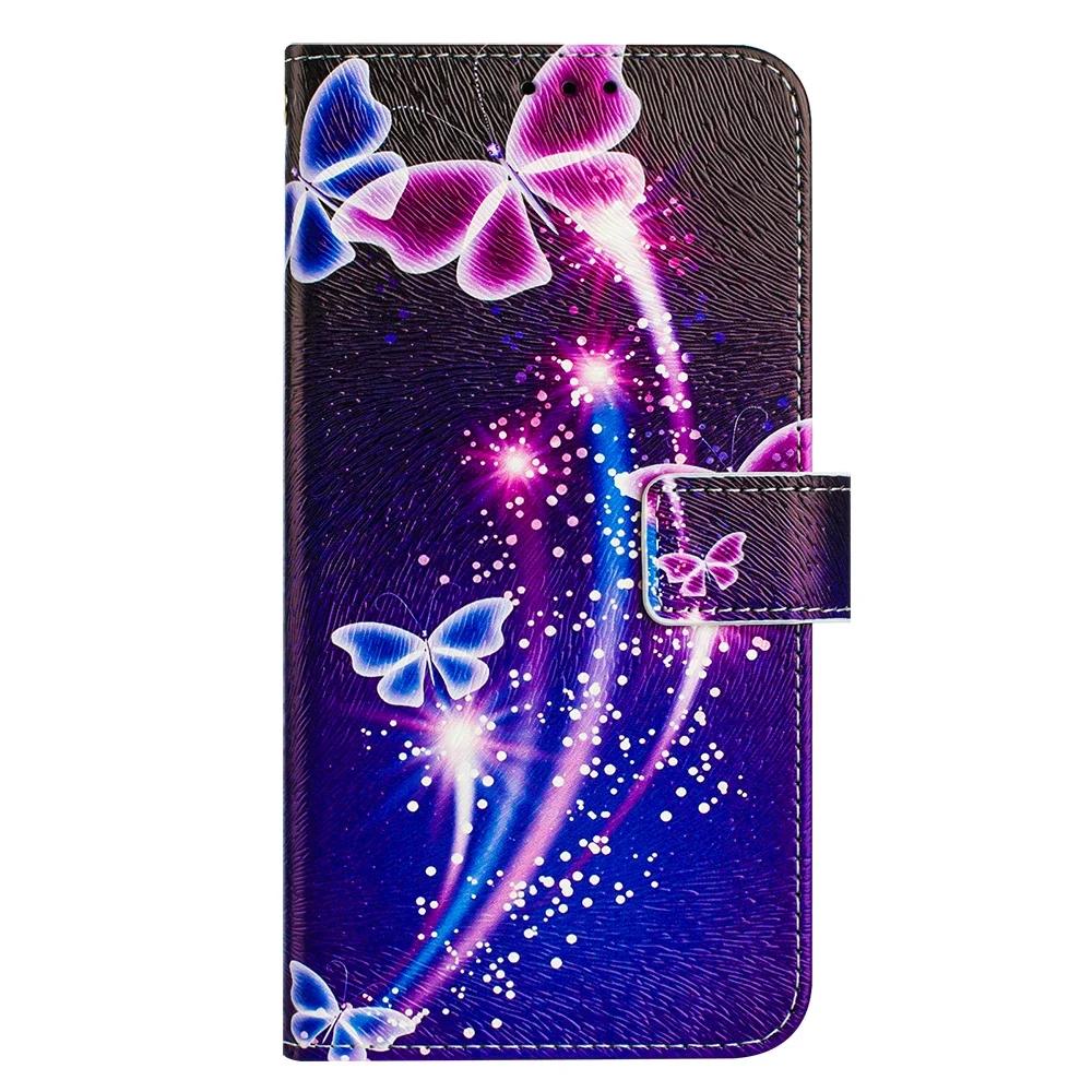 Цветной кошелек-чехол с рисунком для Xiaomi 14T Redmi 14C 13C 12C 11A Redmi Note 14 13 Pro Plus Ударопрочный чехол-книжка с подставкой