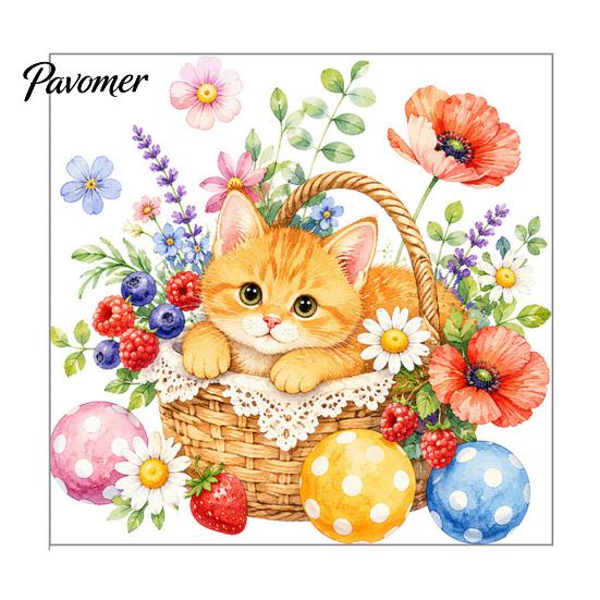Decorative Stickers for Ceramic Tiles Cute Kitten Flower Basket Toilet Seat Sticker, Waterproof Lid Tank Wall Decals, Self-Adhesive PVC Bathroom