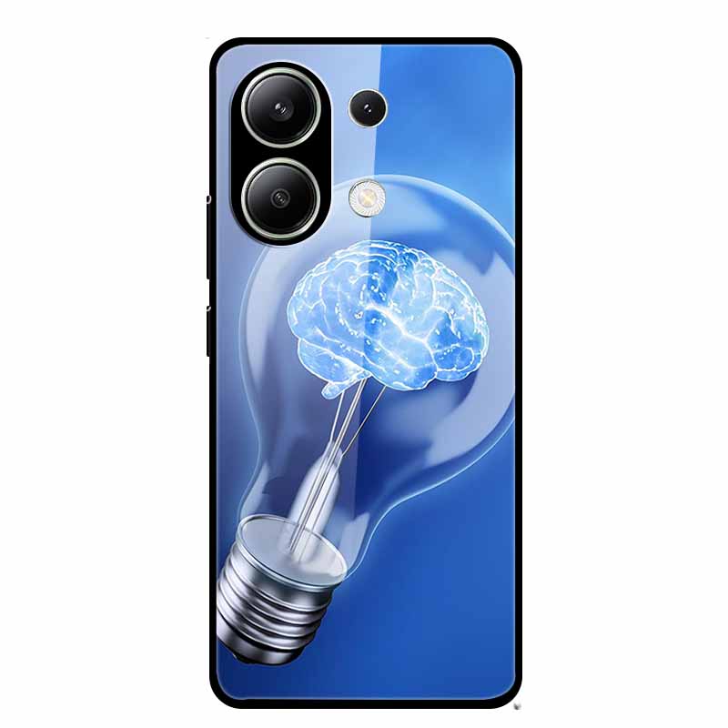Стеклянный чехол для Xiaomi Redmi Note 13 Чехол Мягкий бампер Закаленное стекло Жесткая задняя крышка Для телефона Redmi Note 13 Pro Чехол Funda Coque
