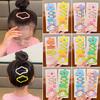 6pcs/set Multicoloured Flower Hair Clip Bangs Hairpin Cute Cartoon Headwear Hair Styling Accessories for Children