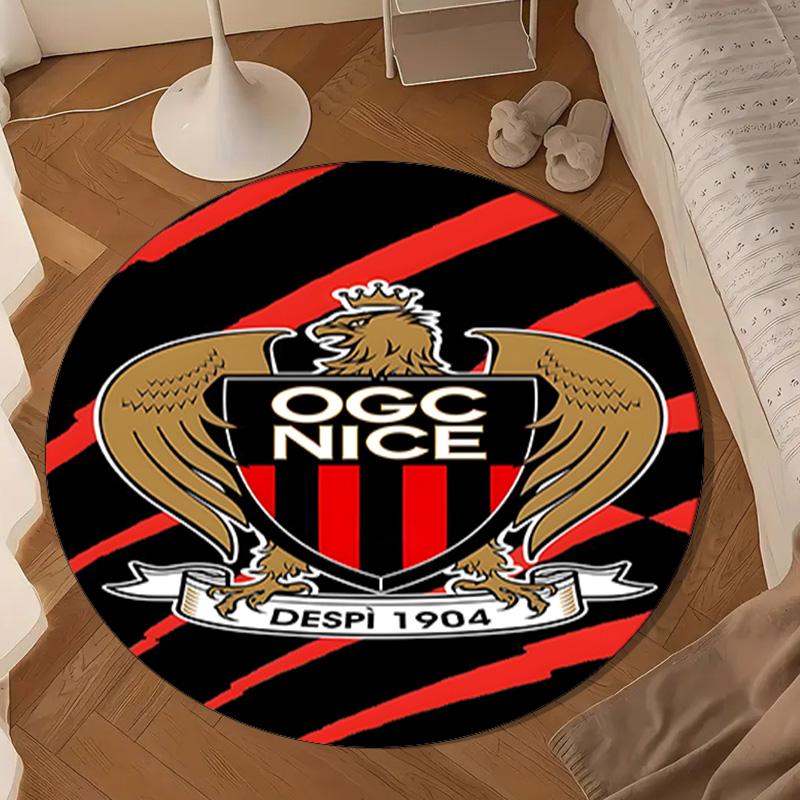 1PC Ogc Nice Crest Artwork Round Rug for Livingroom,Bedroom, Palyroom, Chair Rug, Area rug, Circle Carpet, Large Size Fan Christmas gift