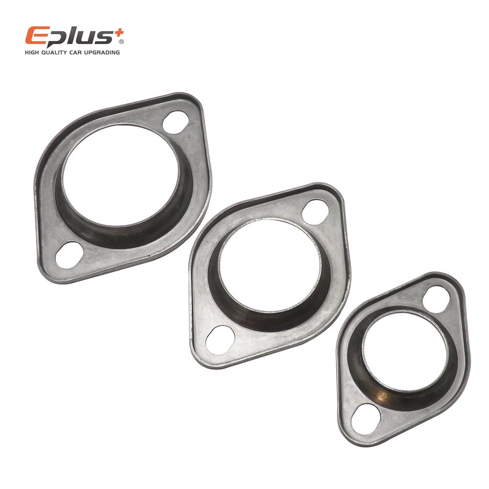 2 Hole Diamond Shape Car Exhaust Flange KIT Universal 304 Stainless Steel Stamped Exhaust Flange 51mm 63mm 76mm