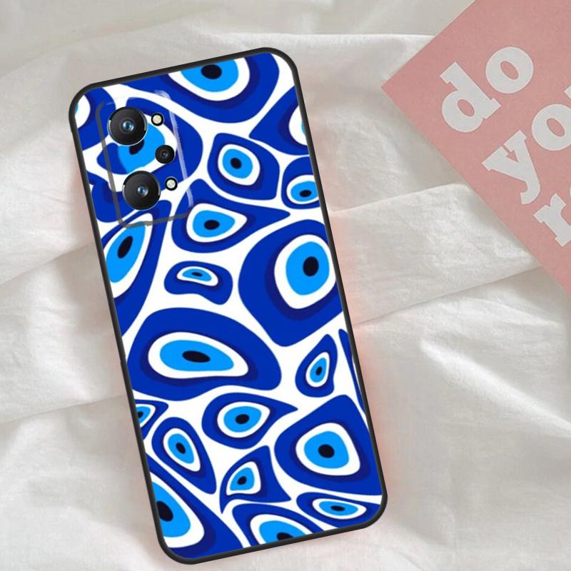 Чехол с мультяшным рисунком «Большие глаза» для Realme C65 C67 C71 C63 C61 C55 C51 C53 C35 C75 11 12 13 14 15 Pro Plus GT6 GT7 Pro