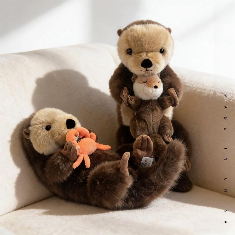 Kids Plush Otter Doll With Pp Cotton Filling Suitable For Gifts And Playtime
