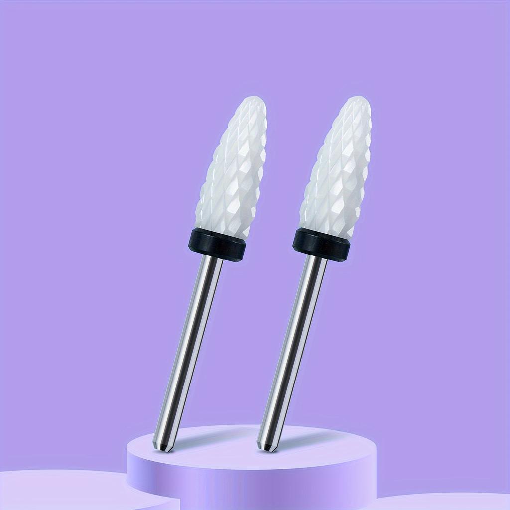 2 ШТ. Фрезы из карбида вольфрама для ногтей, для снятия гель-лака, 3/32 дюйма, пилки для ногтевого искусства, фреза для кутикулы, для маникюра и педикюра