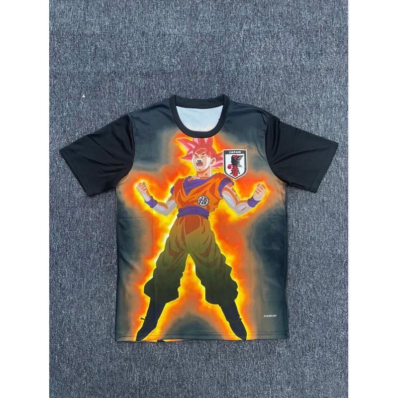 Футболка с коротким рукавом в стиле сборной Японии Коллаборация с аниме Dragon Ball One Piece Naruto