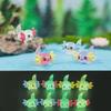 24pcs Luminous Mini Resin Axolotl Tiny for DIY Craft Garden Landscape Dollhouse Ornament Potted Plants Decorations