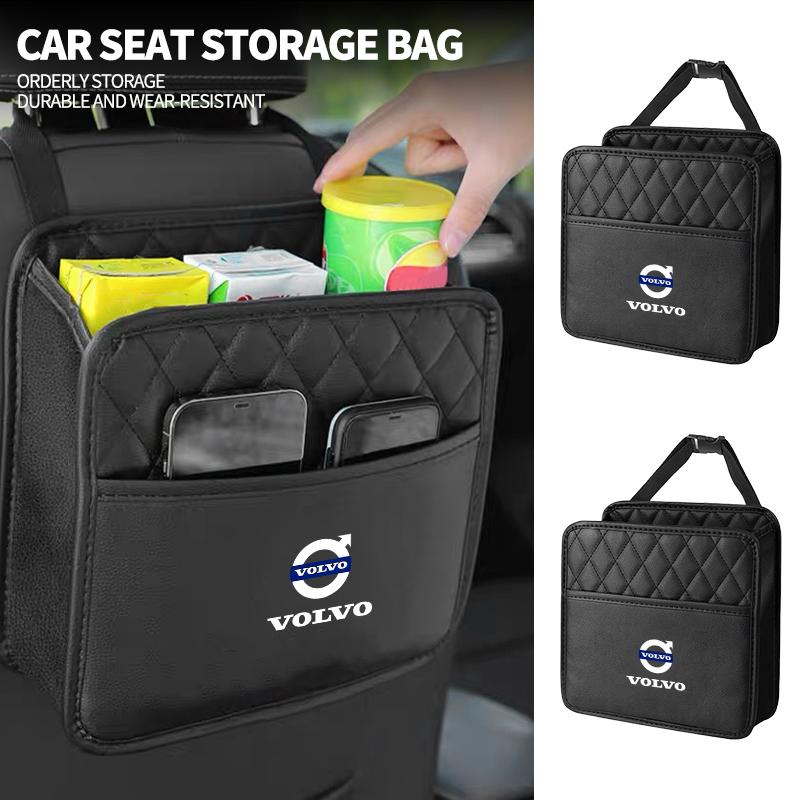 Car Back Seat Storage Bag Organizer Hanging Bag For Volvo Rdesign Polestar AWD V50 S60 XC60 S40 XC40 XC90 V60 S80 S90 V90 V70 T6