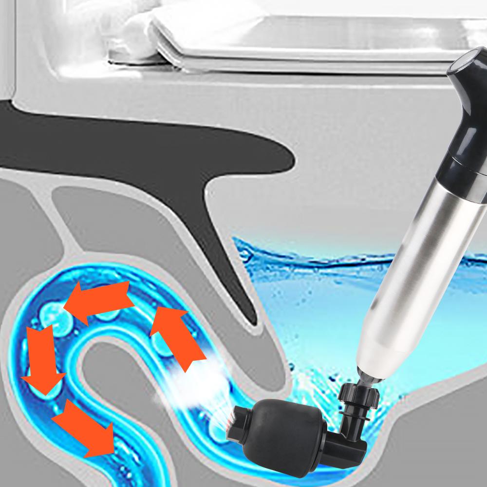 Bath Toilets Bathroom Shower Sink Bathtub Toilet Clogged Unclogging Device High Pressure Drain Plunger Dredge Clog Pipe Plunger