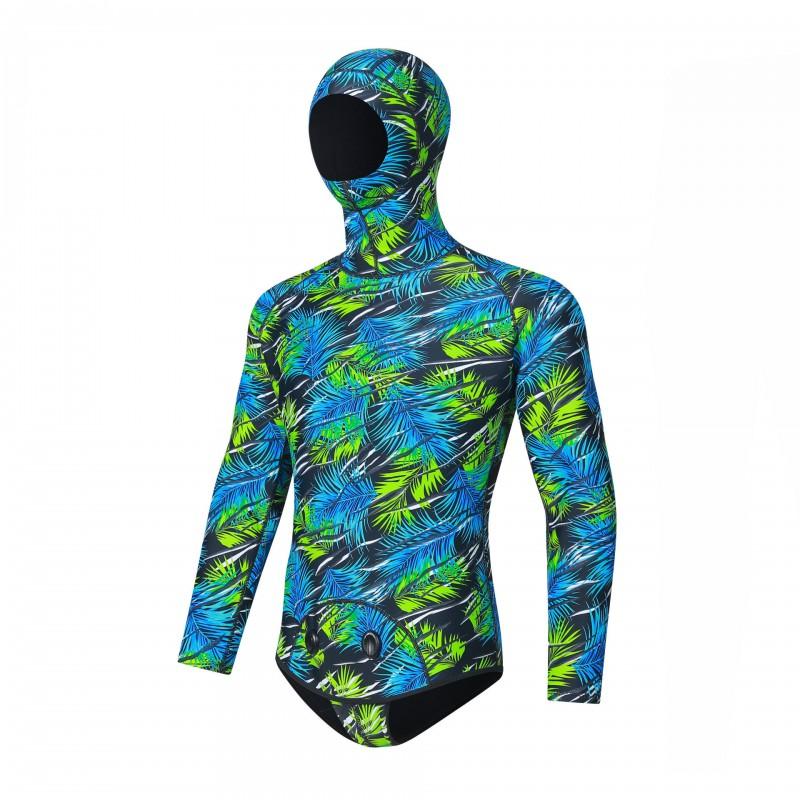 3mm Neoprene Separate Wetsuit Men Women Camo Hooded Freediving Surf Spearfishing Deep Dive Rescue Warm
