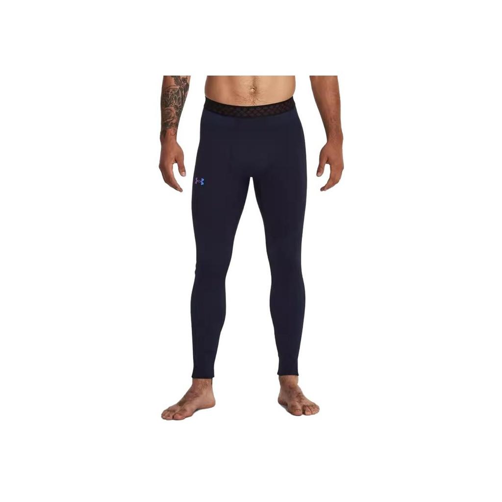 Under Armour Rush Coldgear бесшовные однотонные леггинсы с высокой талией, обтягивающие спортивные леггинсы для мужчин, черные 1379284-001