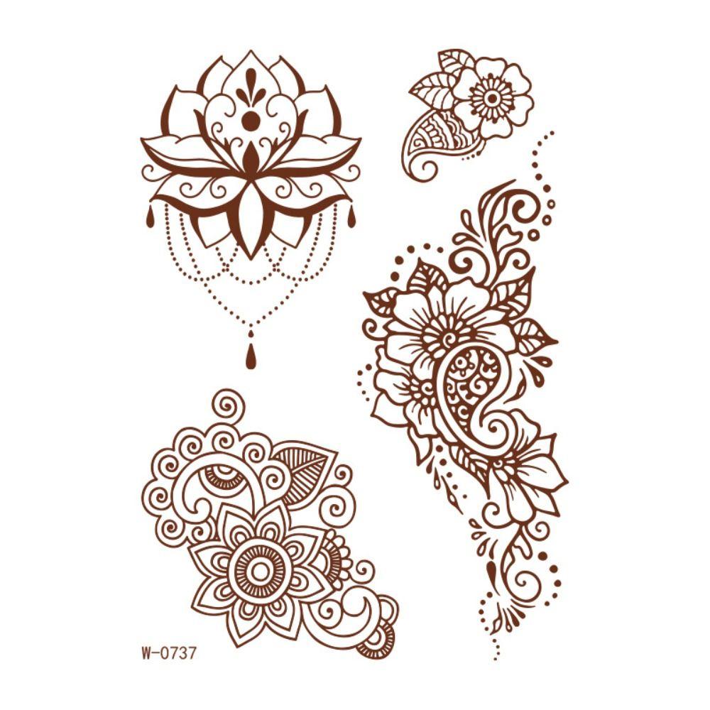 Wedding Tool Body Art Sticker Henna Tattoo Stickers Water Transfer Decals Temporary Tattoo
