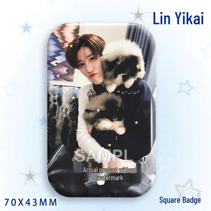 Thai Star PP Lin Yikai Concert Support Badge: Laser-cut Square Brooch Ornament
