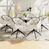 Chaises En Velours - MUVOE - Lot De 6 - Ergonomiques - Dossier Confortable - Beige