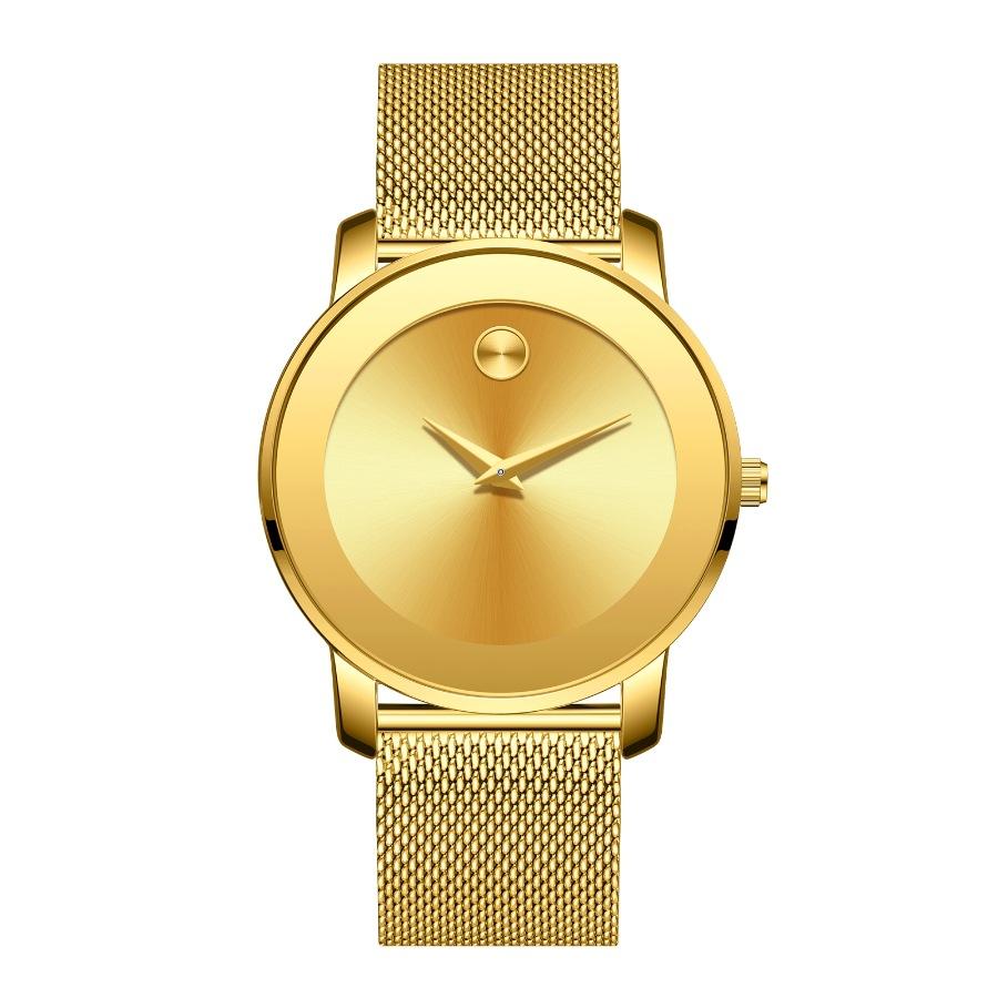 Роскошные наручные часы бренда MISSFOX Минималистичные модные кварцевые часы Классический дизайн Водонепроницаемые часы из нержавеющей стали с сетчатым браслетом