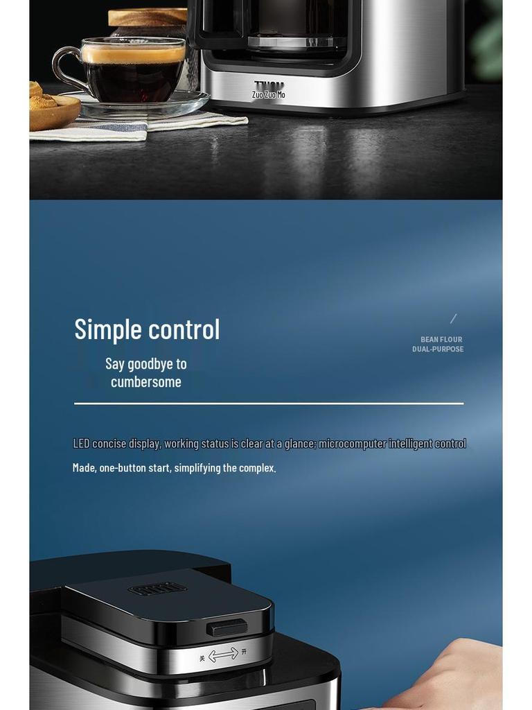 Автоматическая кофеварка для трансграничной торговли: Свежемолотый, Компактный, Универсальный Кофейник для Капельного Кофе для Дома и Офиса
