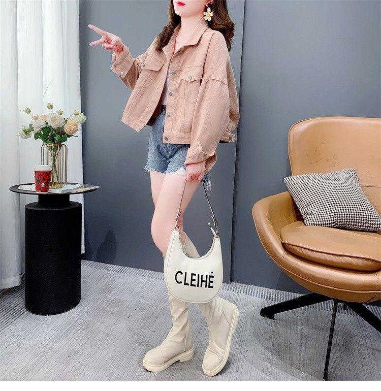 Женская стильная свободная джинсовая куртка в ретро-стиле Гонконга, весна/лето 2025