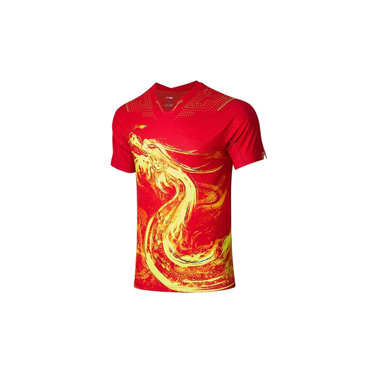 Мужская футболка для настольного тенниса Li Ning Красная AAYR361-1
