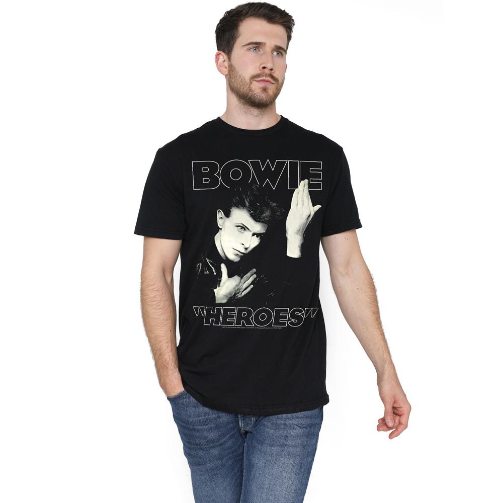 David Bowie Mens Heroes Cover T-Shirt