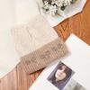New autumn and winter wool hat female cute cat ears bow warm thickened cold ear protection knitted hat