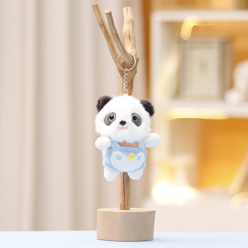 Keychain Cute Panda Cartoon Girl Backpack Decoration Hanging Plush Gift Doll