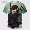 Лето Новинка Горячая Распродажа Видеоигры Metal Gear Solid 3D Печать Мужская Футболка с коротким рукавом Модная Повседневная Унисекс Футболка Топ