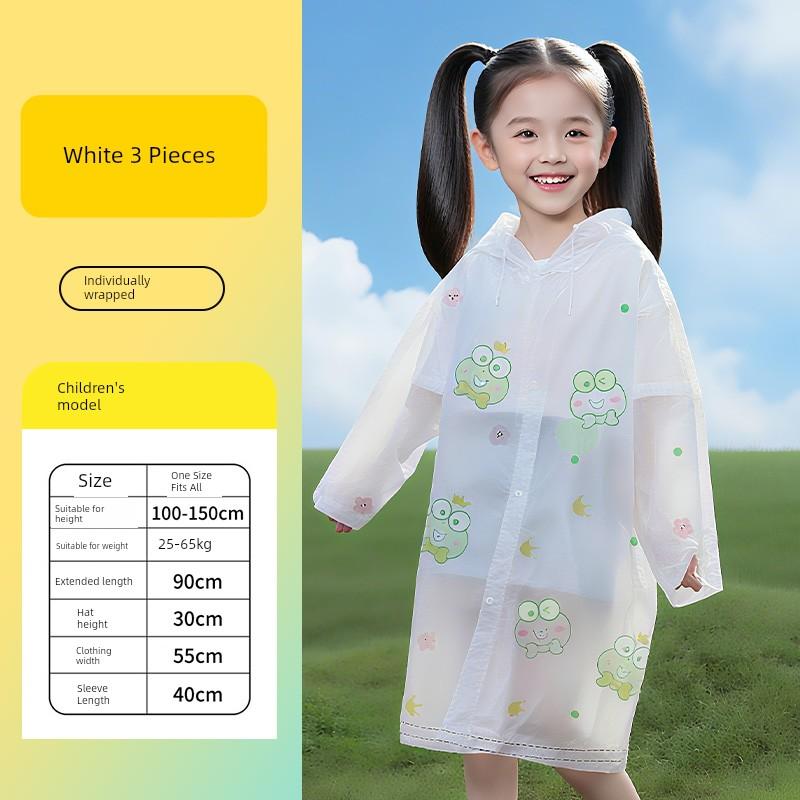 Disposable Raincoat for Children, Suitable for Outdoor Activities and School Trips, Long Full-Body Style, Individually Packaged, Portable, Thickened