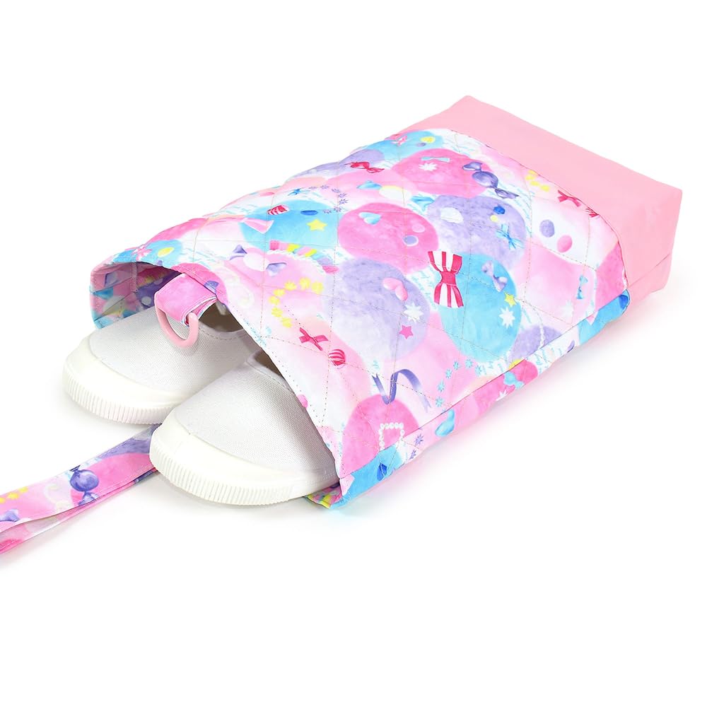 COLORFUL CANDY STYLE Gusseted Bag and Drawstring and Perfect for Preschool and Cute and Fluffy Candy Pop NS780600 3-Piece Set (with Reflector) Pouch.