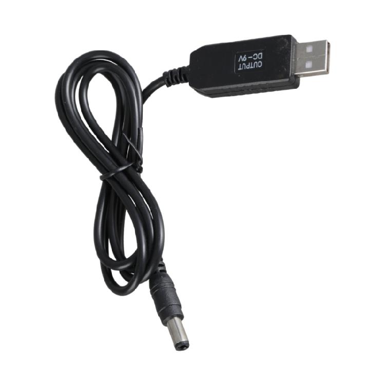 USB-преобразователь напряжения в DC5521 9V Кабель для светодиодных ламп и роутеров Штекеры 5.5x2.1 мм Кабель питания USB 100 см