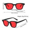 Colorful Ocean Lens Sun Glasses Summer Shades Retro Square Frame Sunglasses  for Women & Men