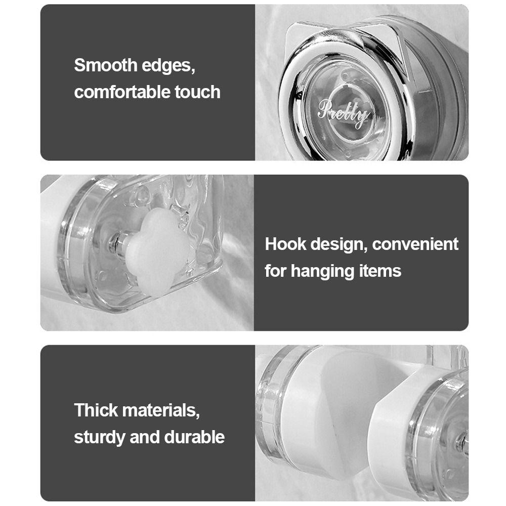 with Hooks Showerhead Bracket Suction Cup Sprayer Fixed Base  Bathroom Accessories