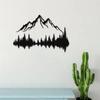 1pc Mountain and Forest Metal Wall Art - Hill and Trees Wall Decor - Nature-Inspired Decoration - Elegant Metal Wall Accent